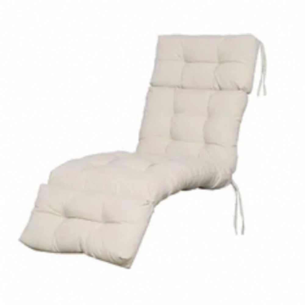 Indoor/Outdoor Chaise Lounge Cushion In Sailcloth Beige